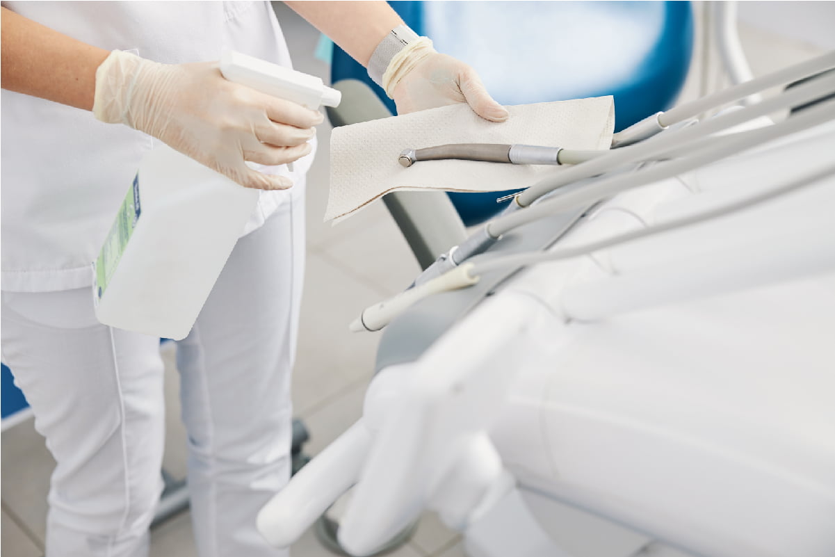 Why you shouldnt use disinfectants to clean your dental handpieces